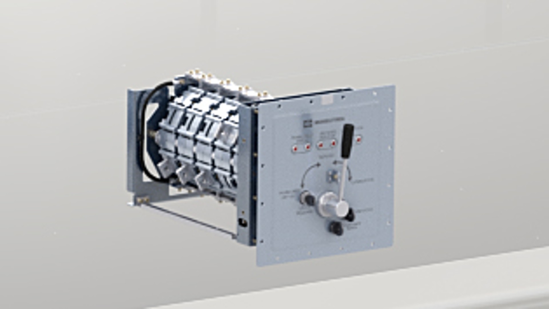 Control panel for railway braking system technology.