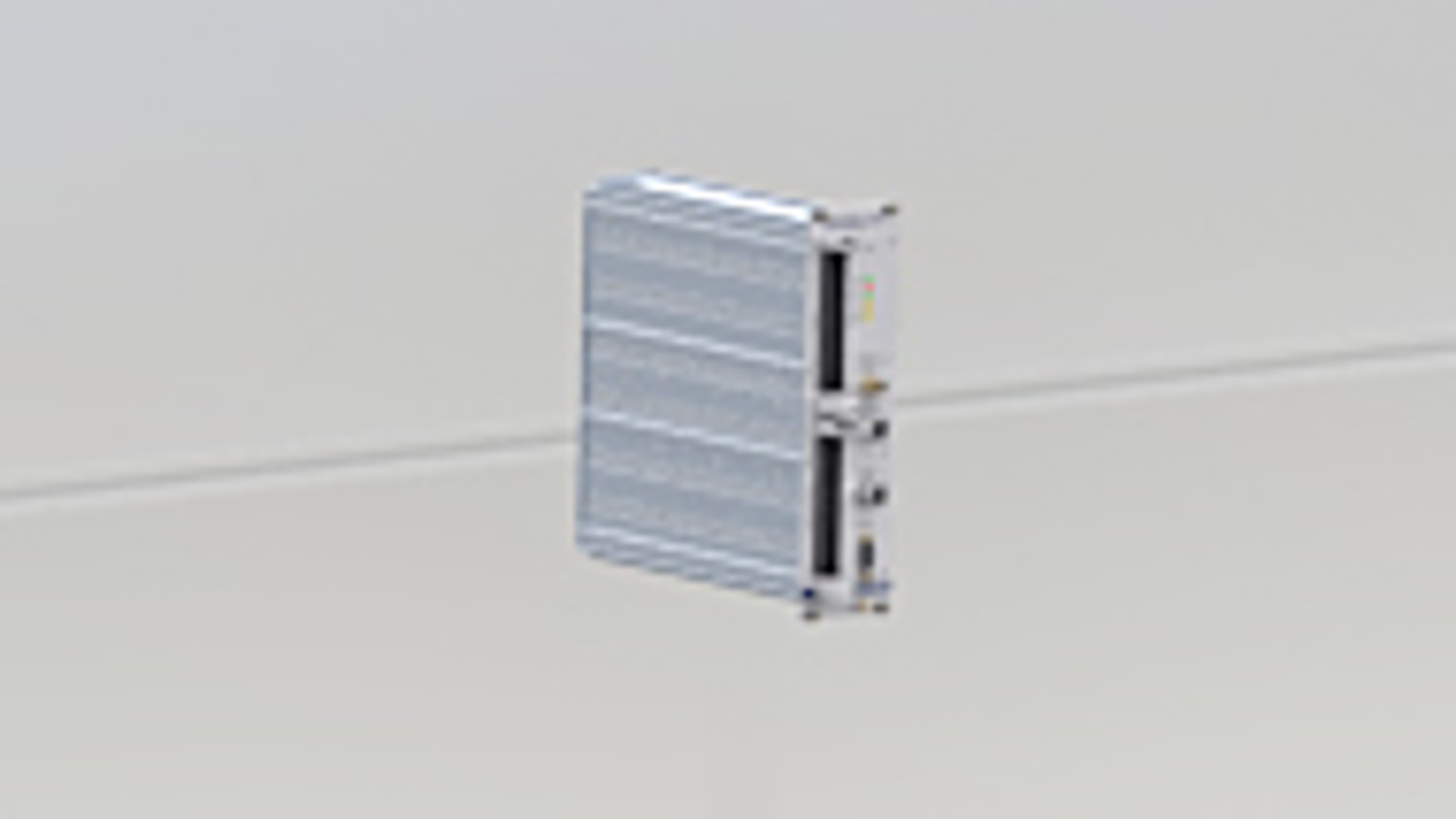 Cooling module for industrial applications, silver color.